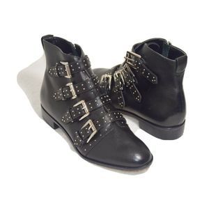 Rebecca Minkoff Black Maddox Buckle Booties